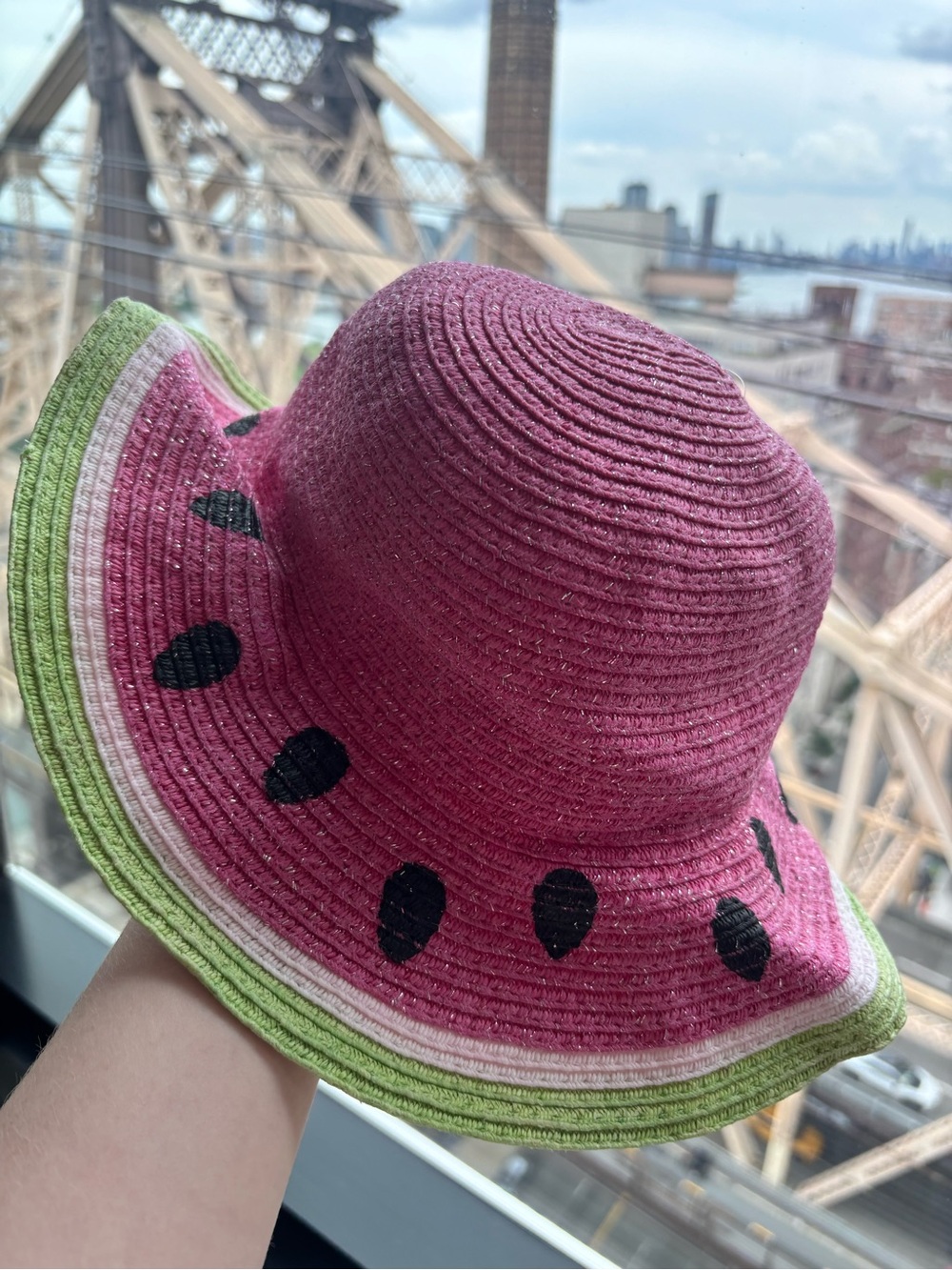 Kids Watermelon Sun Hat - Pink & Green